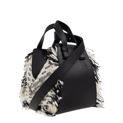 Hammock Handbag Black White - Image 4