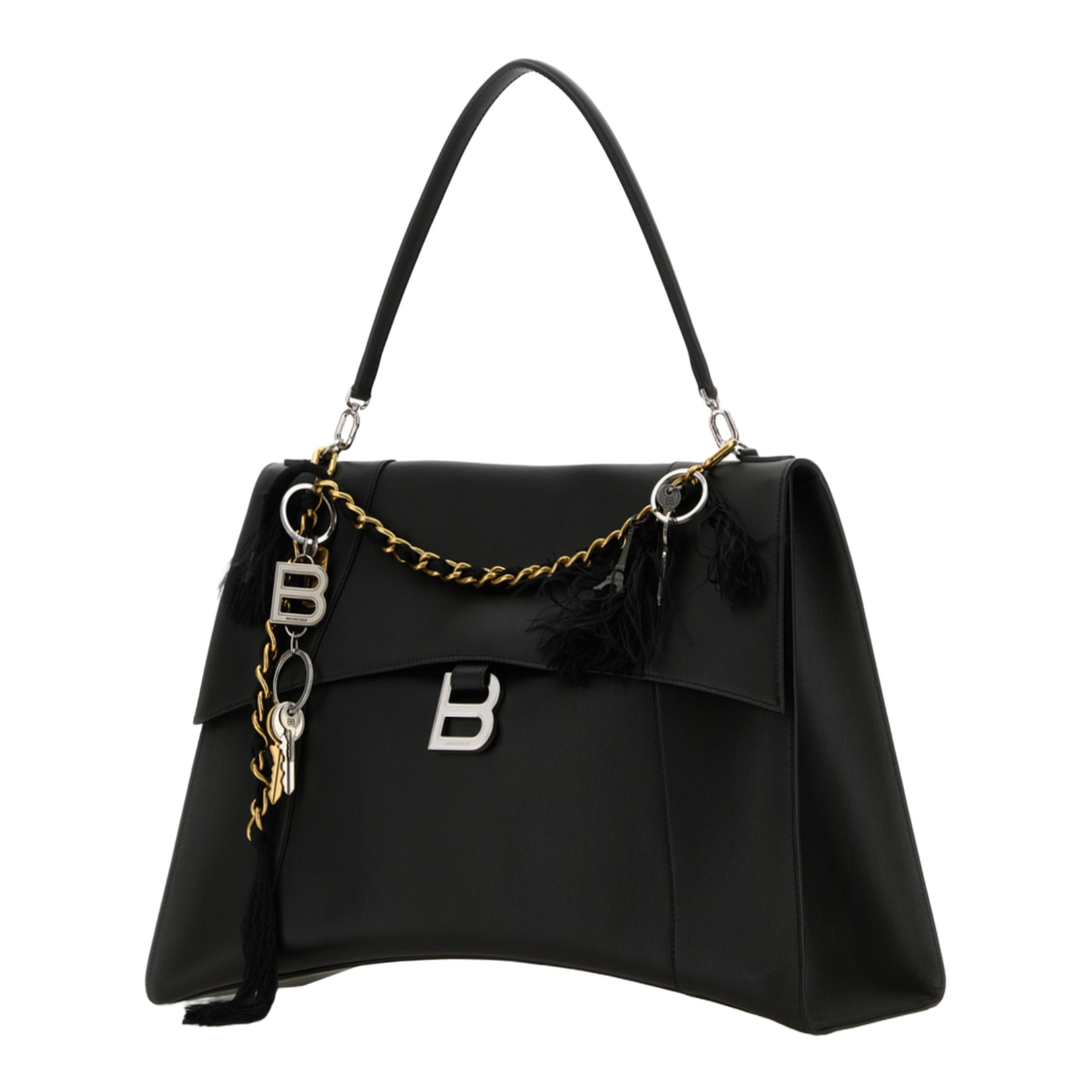 Hourglass Soft Large Handbag in Black - Image 2