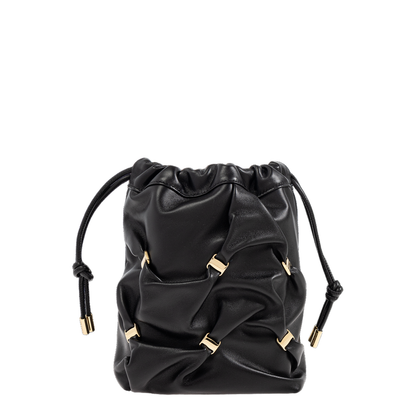 Elegant Black Bucket Shoulder Bag - Image 3