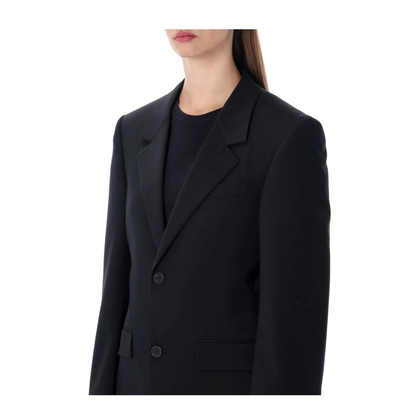 Standard Single-Breasted Tailored Blazer in Black - Image 3