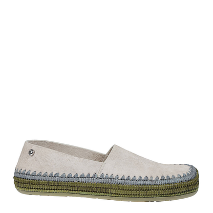 Suede Slipper with Raffia Embroidery - Image 1