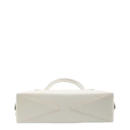 Le Teckel Medium Shiny Goatskin Shoulder Bag - Ivory (Off-white) - Image 3