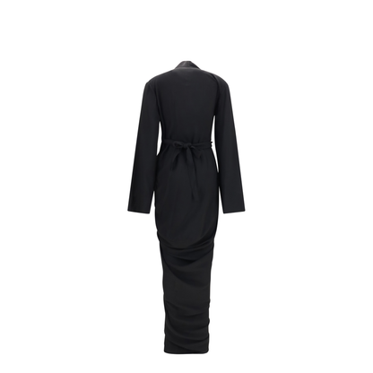 Wrap Draped Long Dress - Image 2