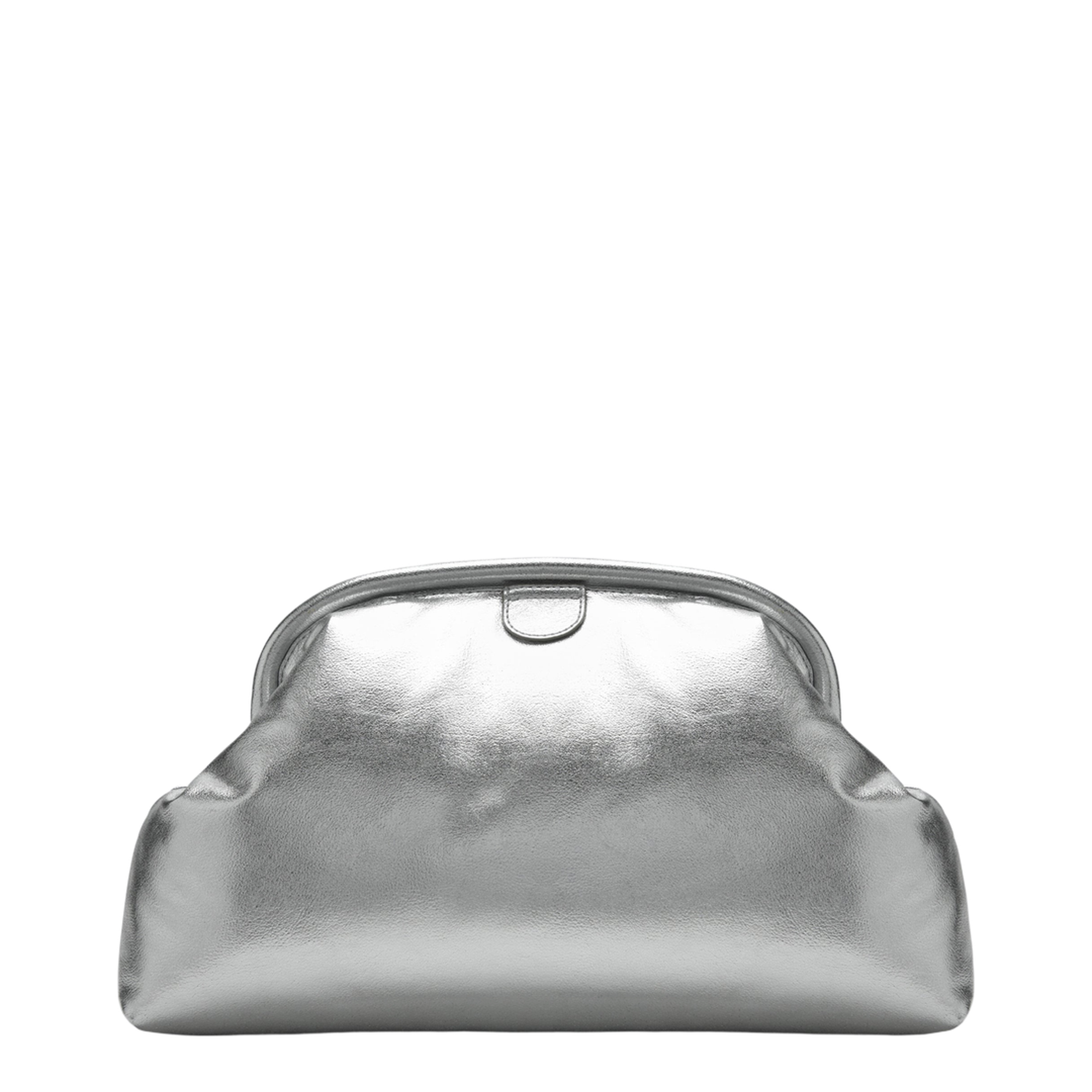 Silver Metallic Padded Clutch - Image 2