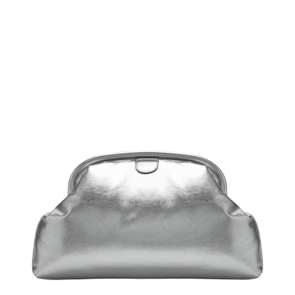 Silver Metallic Padded Clutch - Image 2