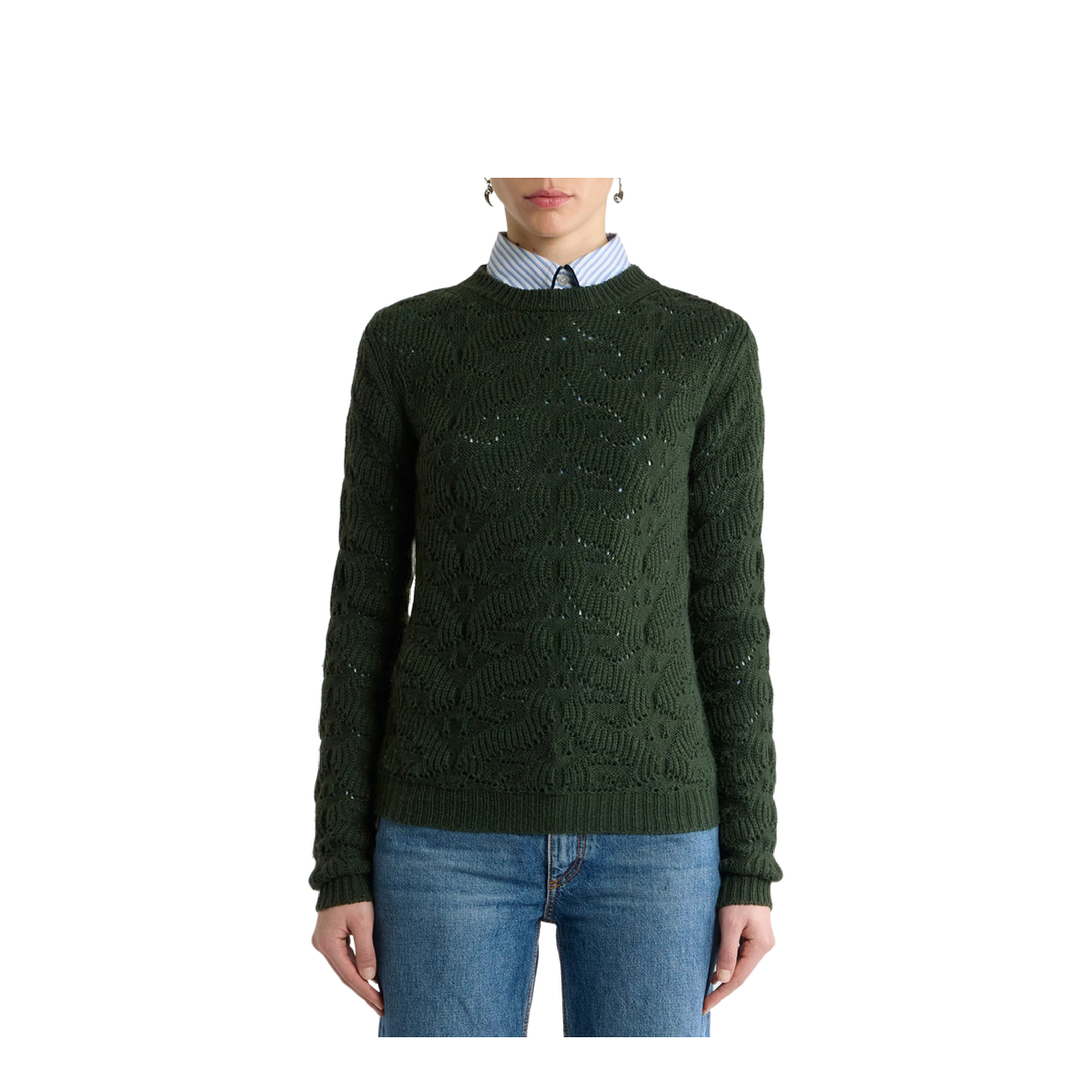 Wool-Blend Sweater with Paisley Detailing - Image 2