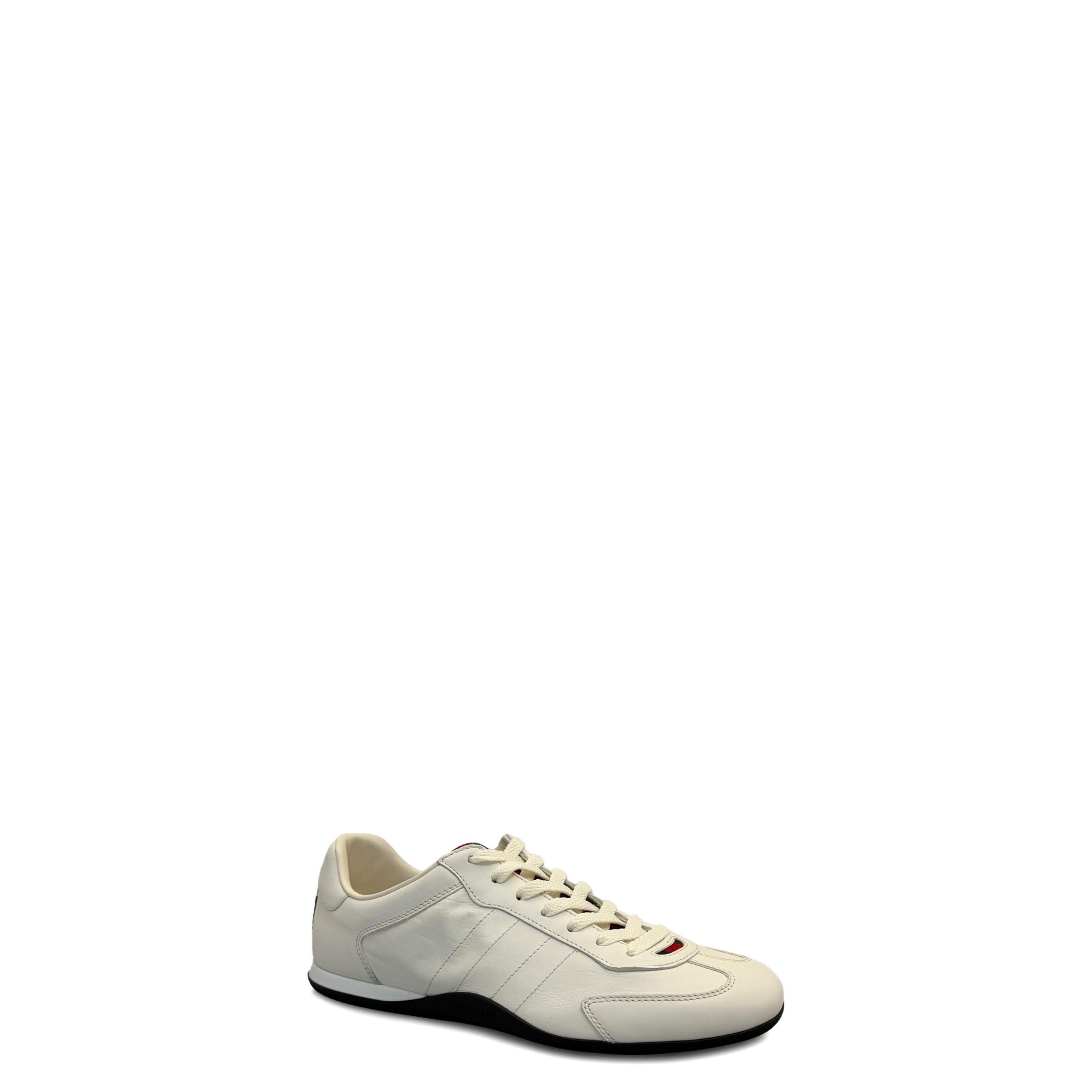 Shift Trainers in White Leather - Image 1