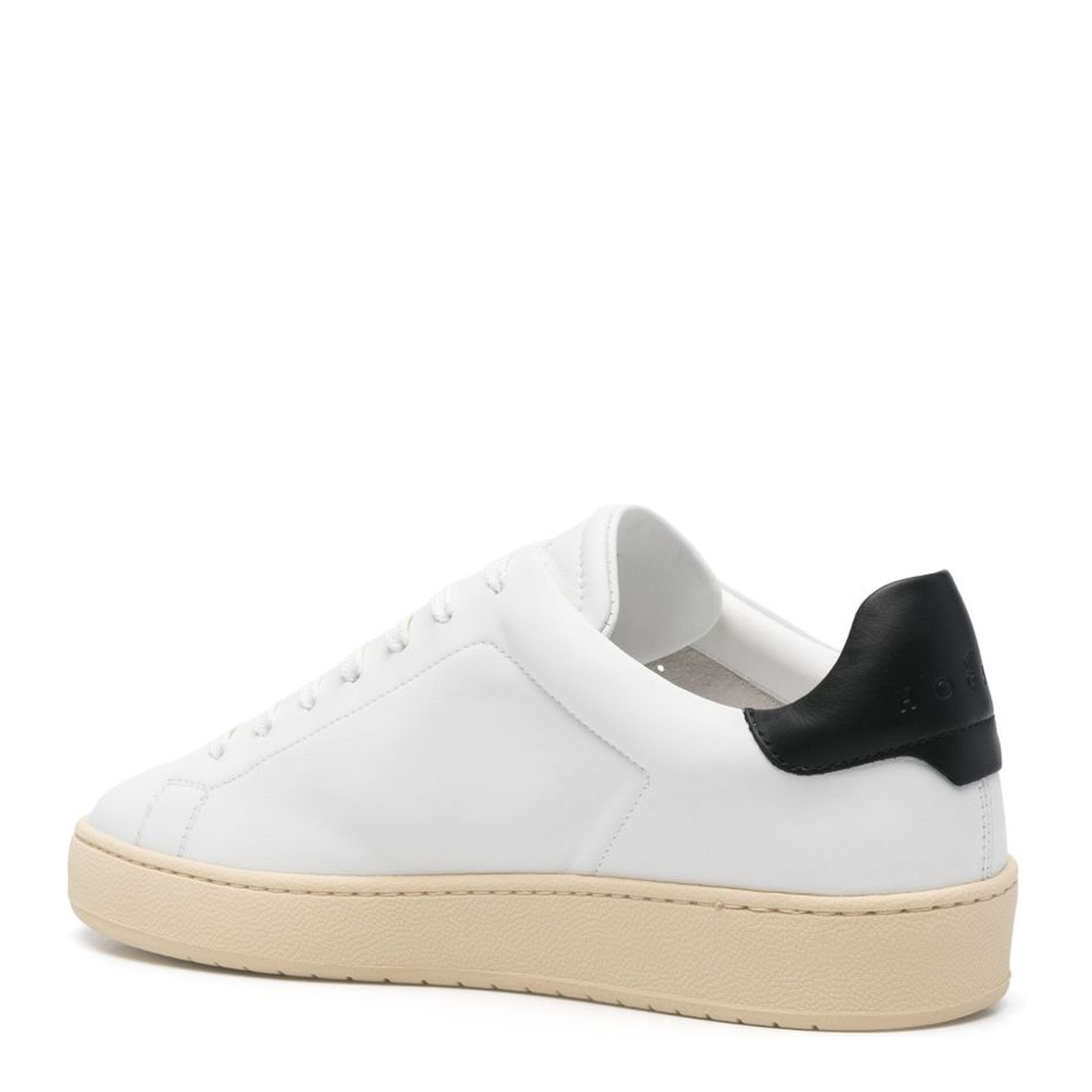 Black and White Leather Sneaker - Image 2