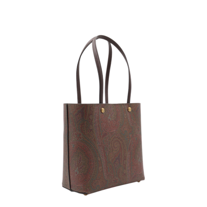 Essential Medium Jacquard Cotton Tote Bag - Brown - Image 4