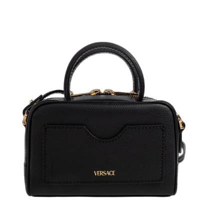 Medusa Handbag Leather Black - Image 3