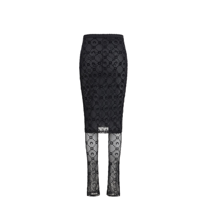 Moonogram Mesh Flock Pant-Skirt - Image 2