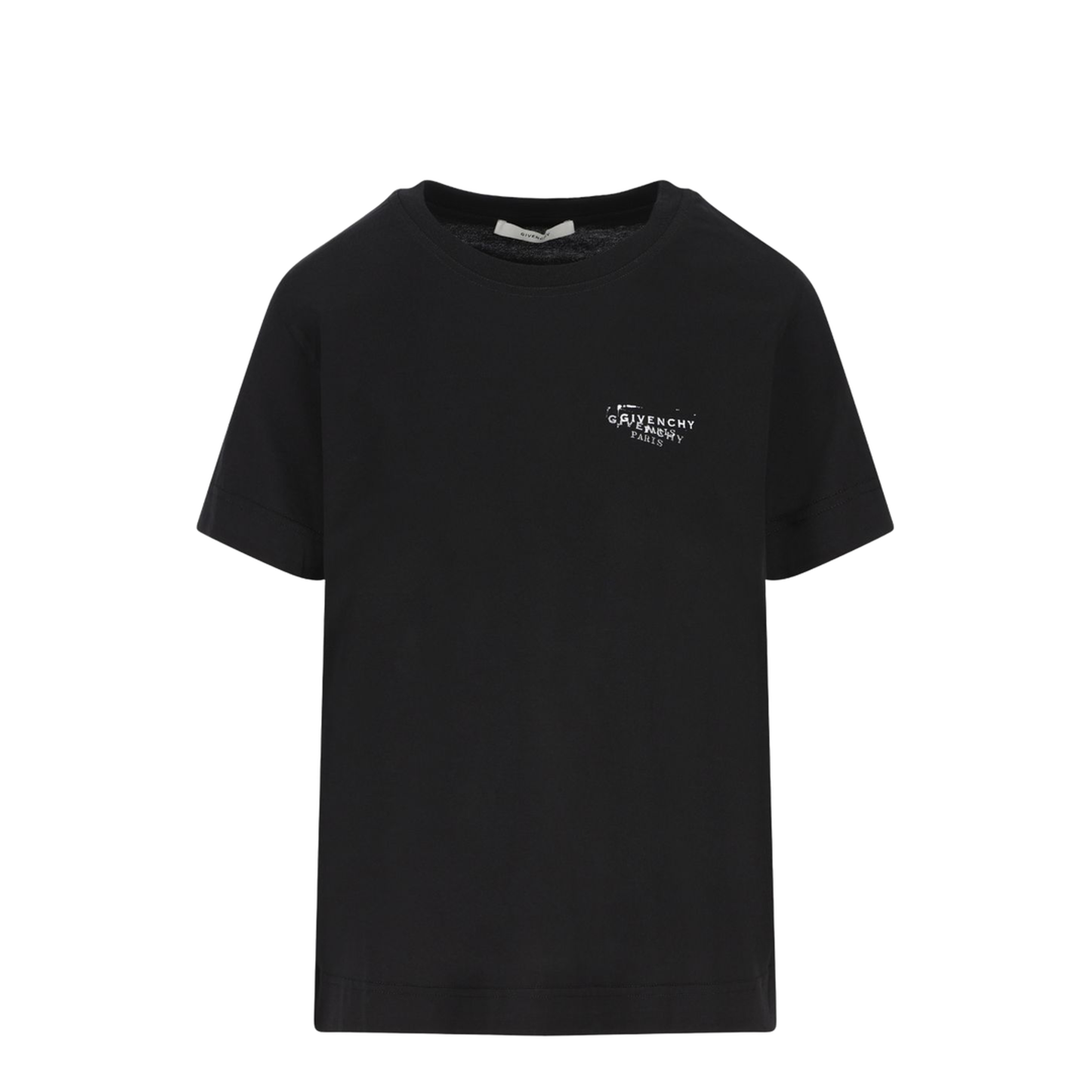 Black T-shirt with Stamp Print - Image 1
