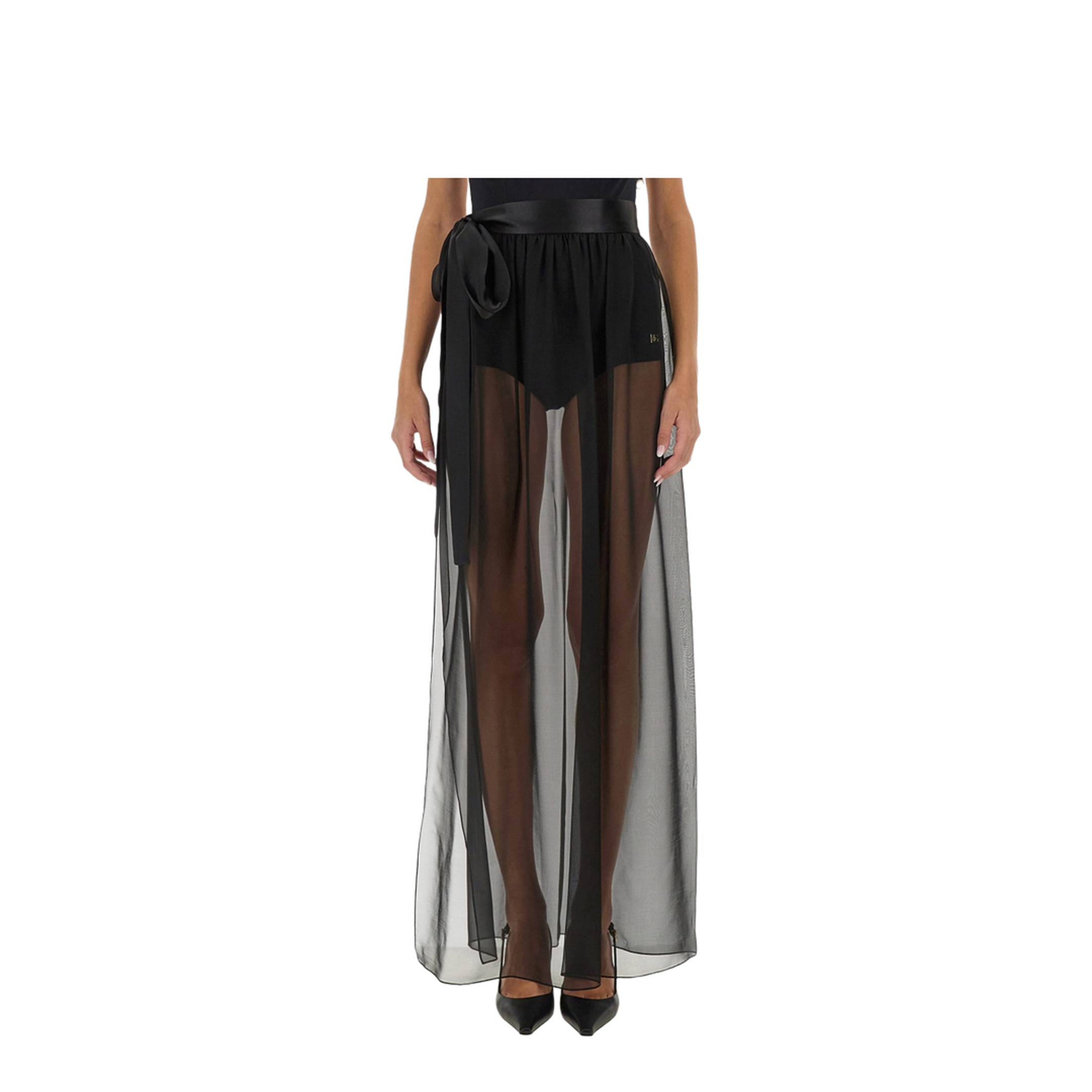 Silk Chiffon Long Skirt - Image 1