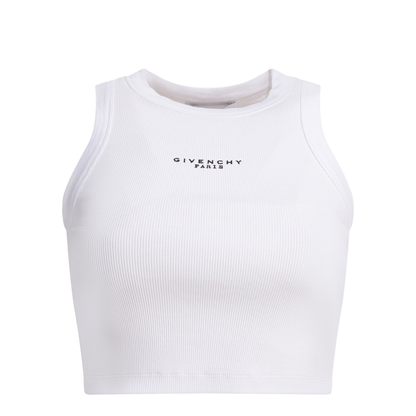 Cropped Tank Top With Logo - Image 1