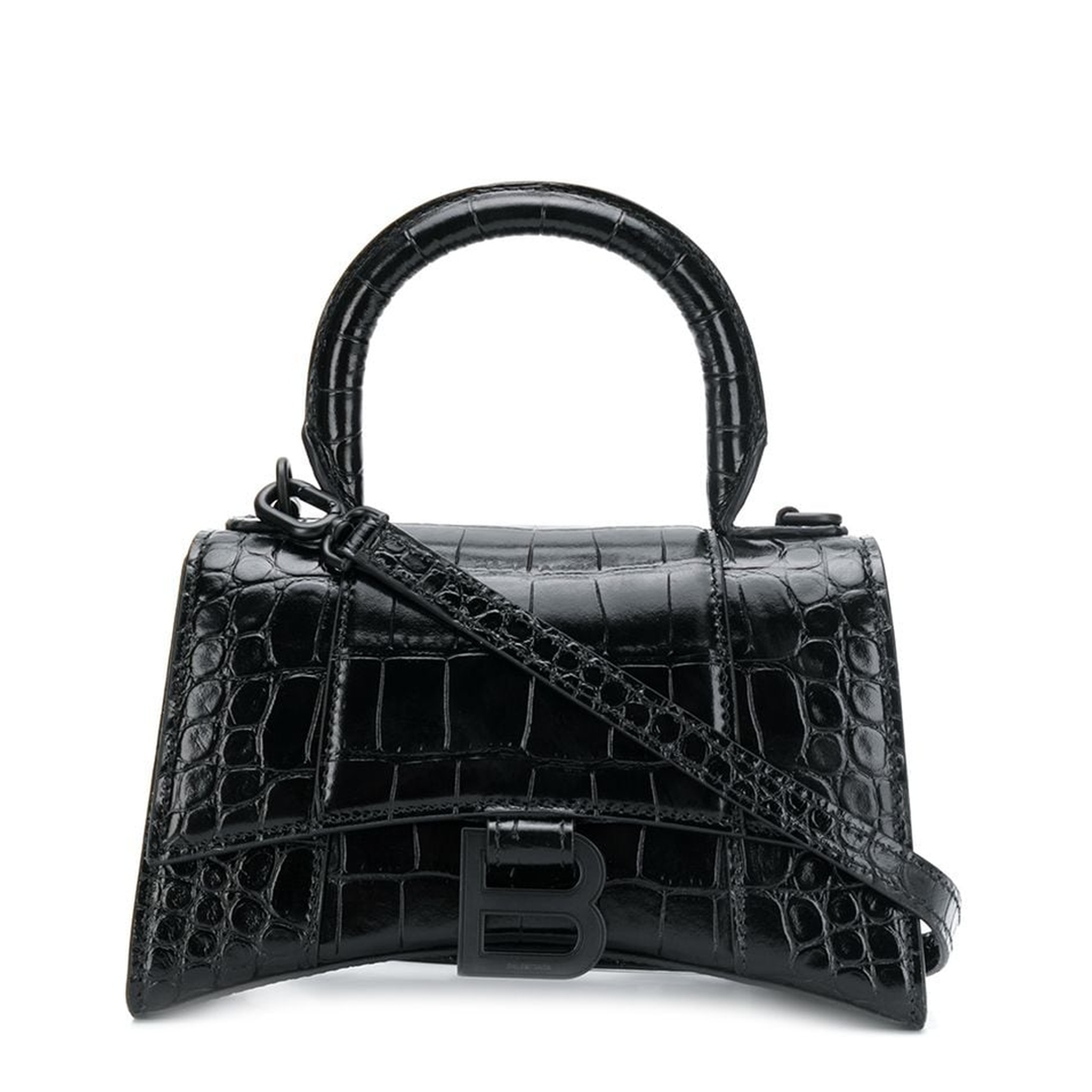 Hourglass Xs Handbag Crocodile Embossed - Image 1
