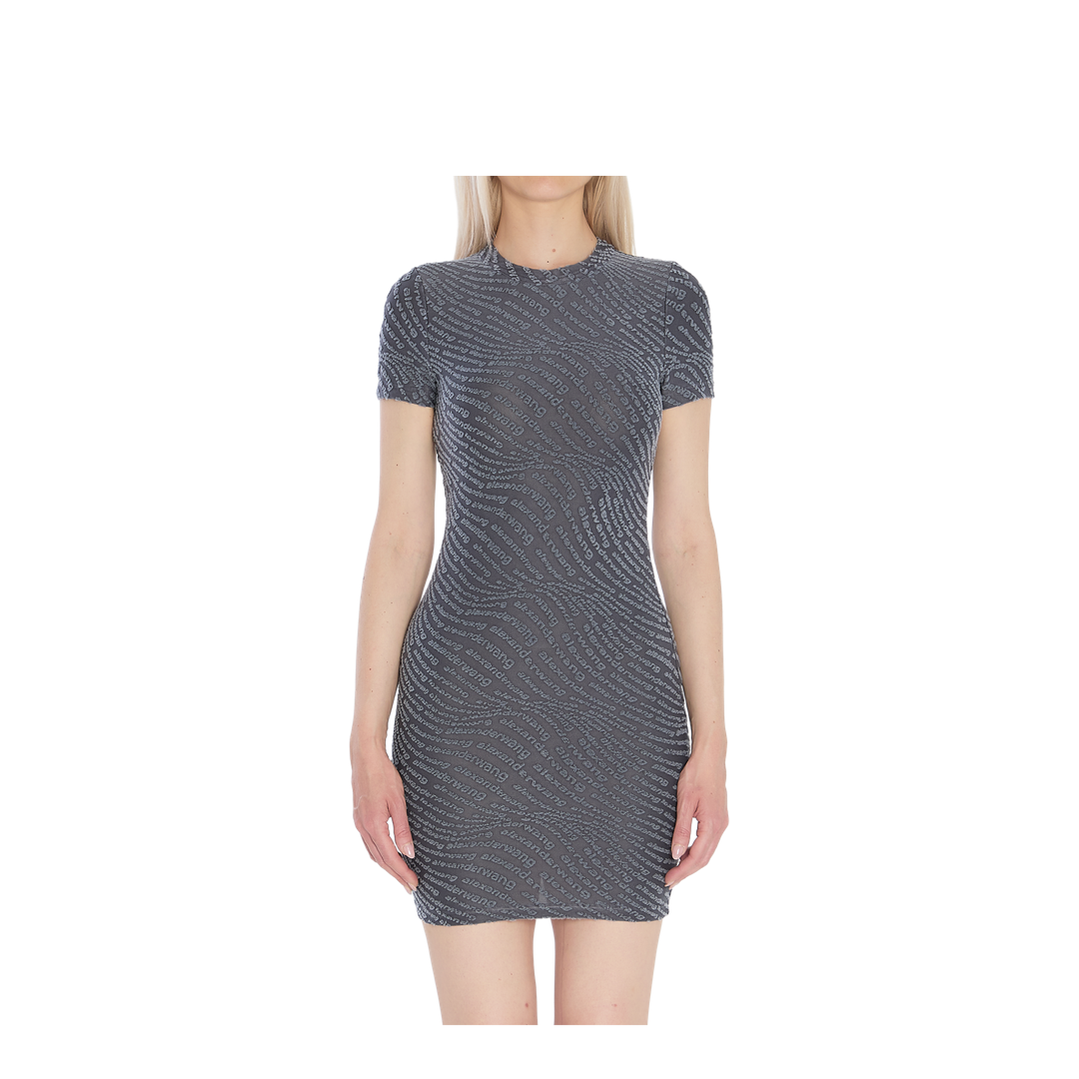 Jacquard Mini Dress With Logo - Image 1