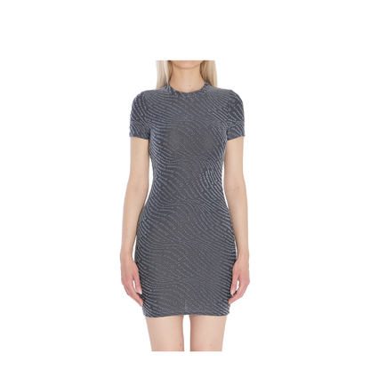 Jacquard Mini Dress With Logo - Image 1