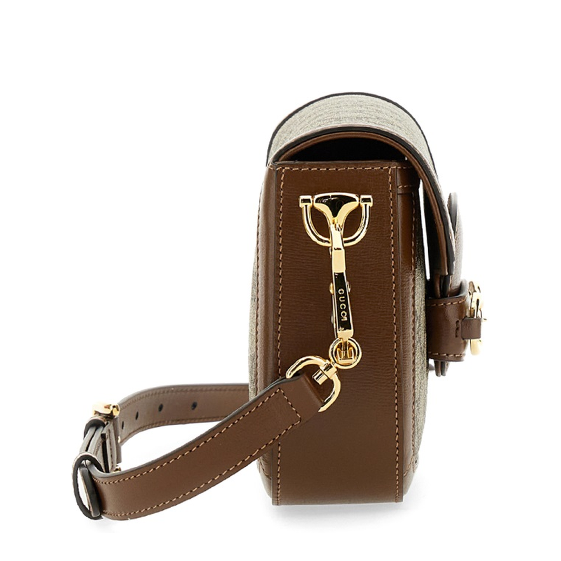 Horsebit 1955 Small Leather Shoulder Bag - Brown - Image 9