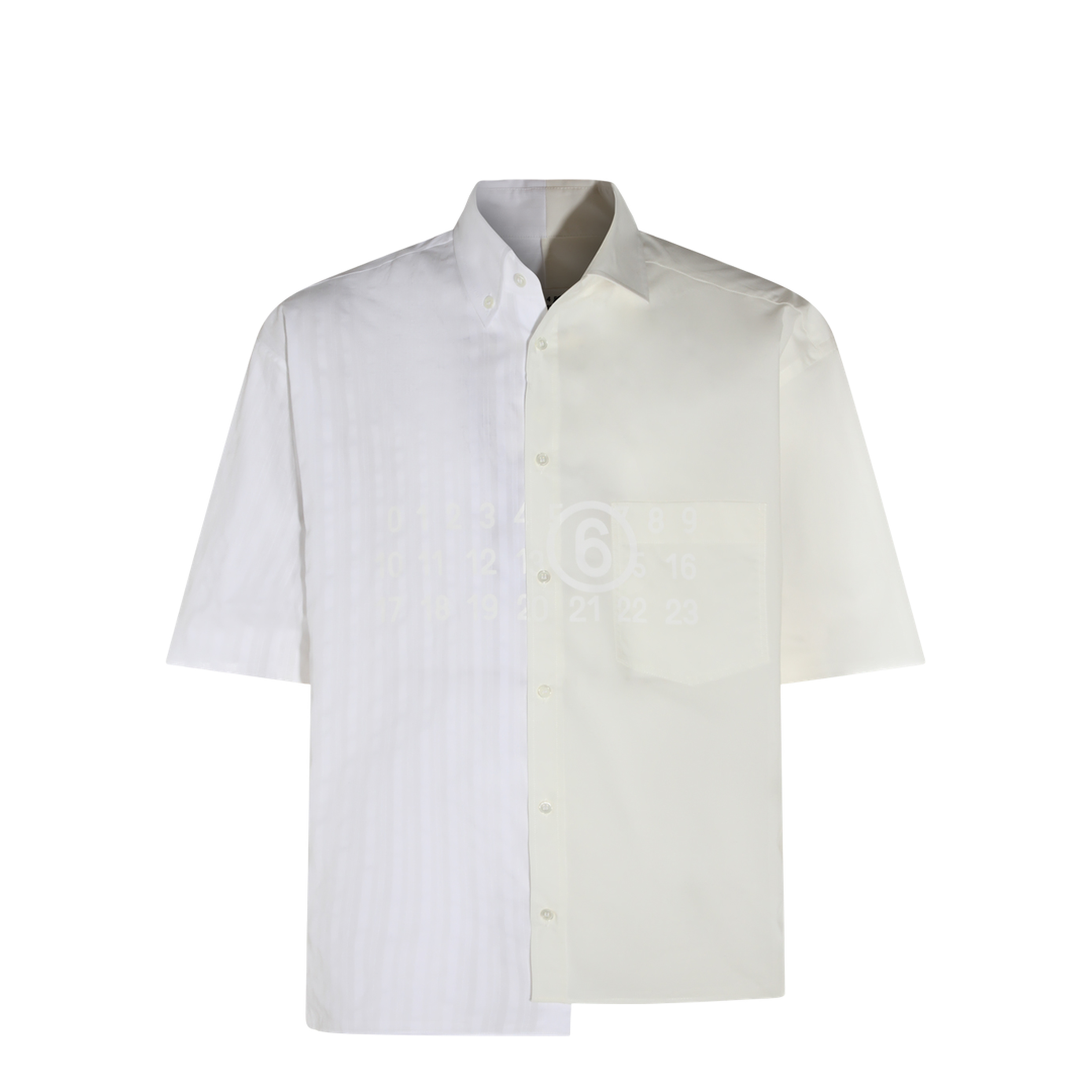 Two-tone cotton poplin shirt - Image 1