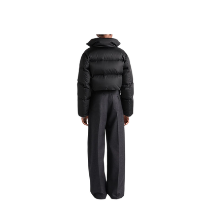 Cropped Fit Stand-Up Collar Down Jacket - Image 4