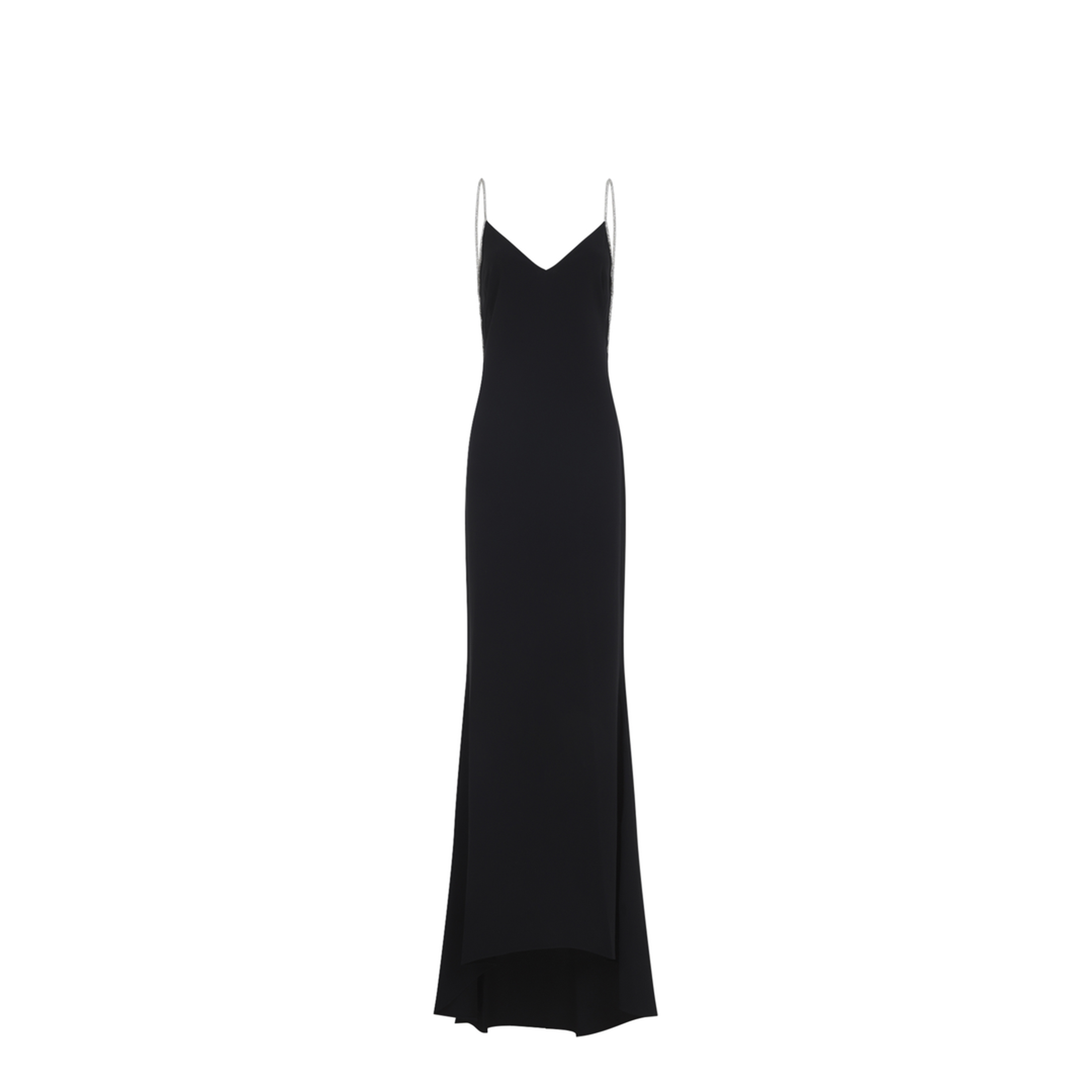 Crystal Chain Embroidery Satin Dress - Image 2