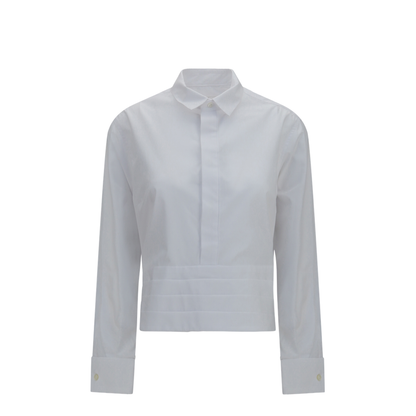 Cotton Poplin Shirt with Belt - Image 1