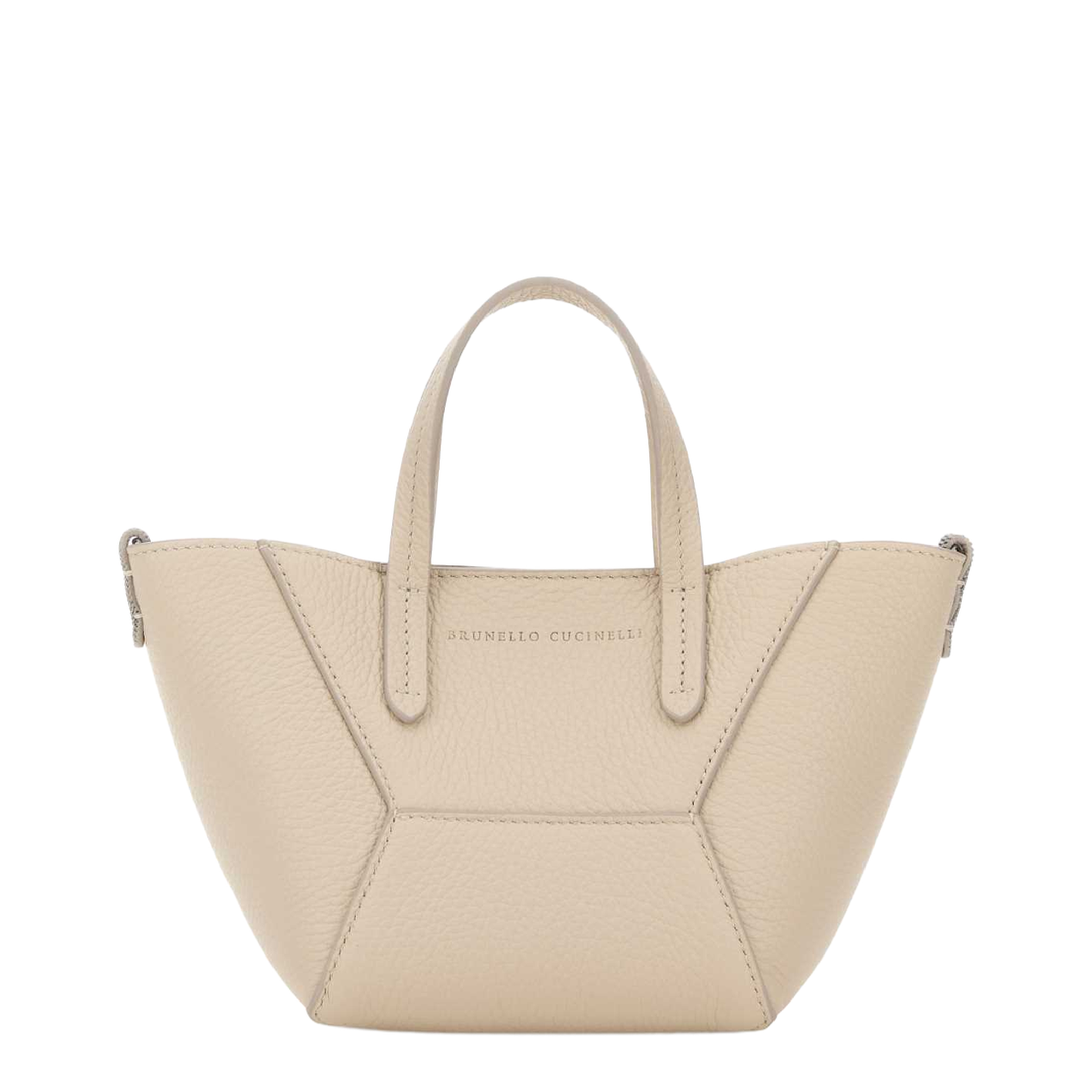 Duo Mini Leather Handbag - Ivory - Image 1