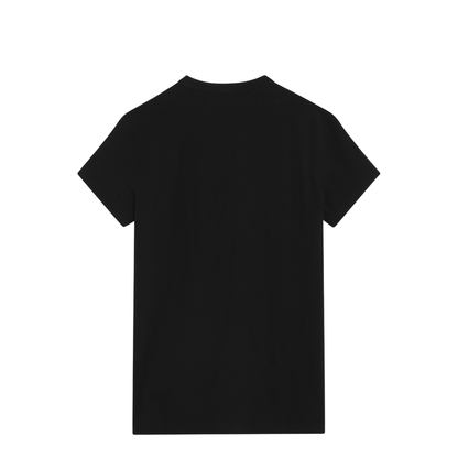 Black T-Shirt with Logo Embroidery - Image 2