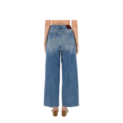 Wide Leg Denim Pants in Light Blue - Image 3