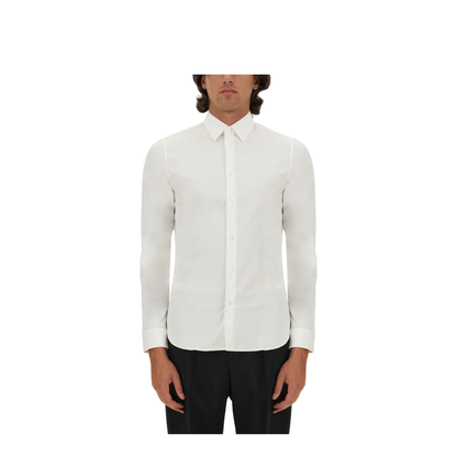 White Stretch Poplin Shirt - Image 1