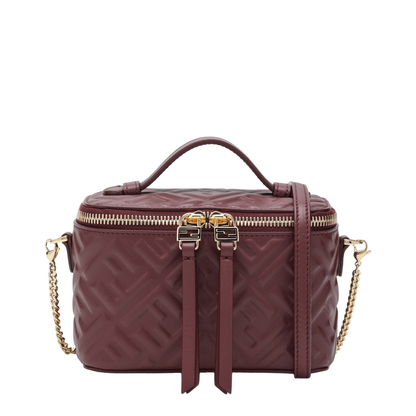 Vanity Satchel Bag Leather Red - Image 1