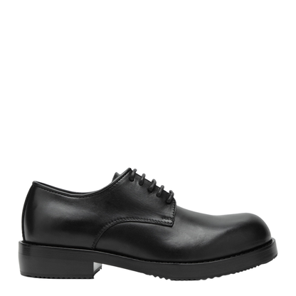 Classic Black Leather Derby Shoes - Image 1