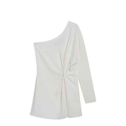 Ivory One-Shoulder Top in Couture Cady - Image 1