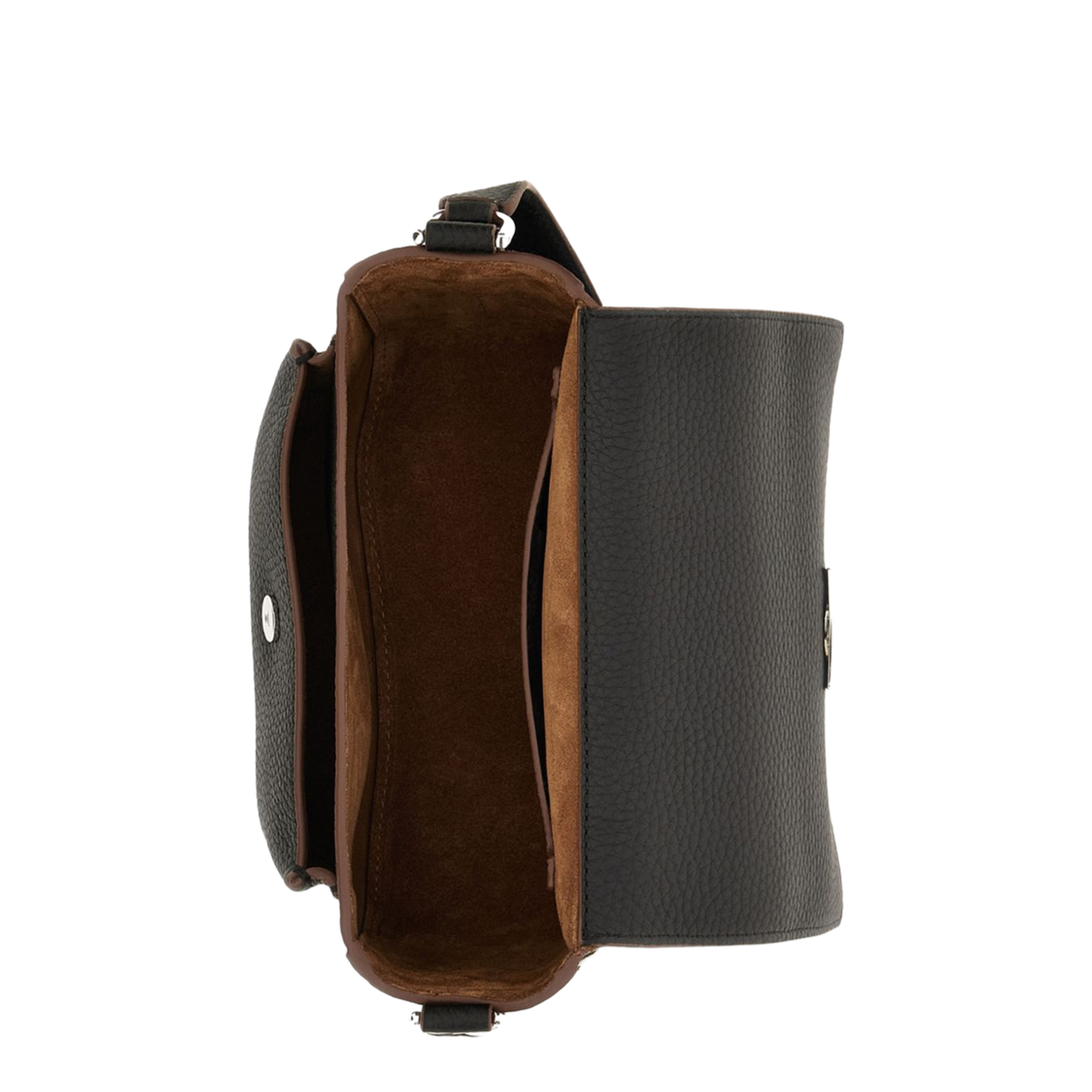 Trend Grained Leather Crossbody - Black - Image 5