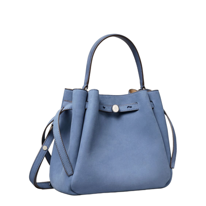 Romy Nubuck Bucket Bag - Soft Blue - Image 5