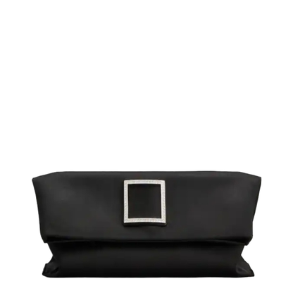 Trompette Clutch Satin Black - Image 1