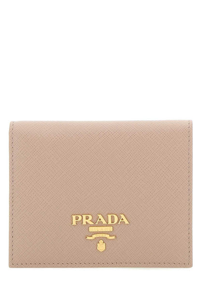 Logo Plque Saffiano Leather Wallet, Gold Hardware - Image 2