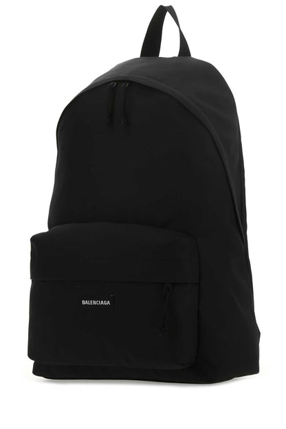 Explorer Nylon Backpack in Black - Image 3