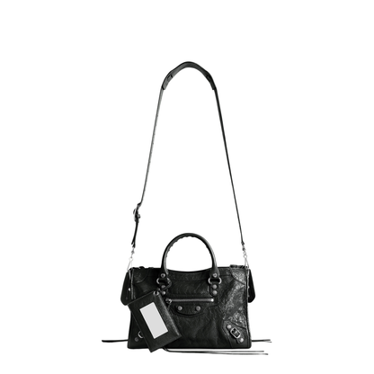 Le City Small Lambskin Top-Handle Bag - Black - Image 4