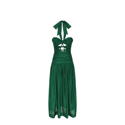 MIDI DRESS WITH KNOTS DAYLIGHT - Image 3