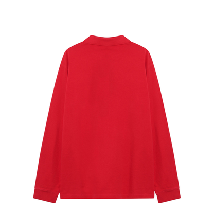 Red Cotton Piqué Polo - Image 2