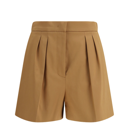 Stretch Cotton Satin Shorts - Image 1