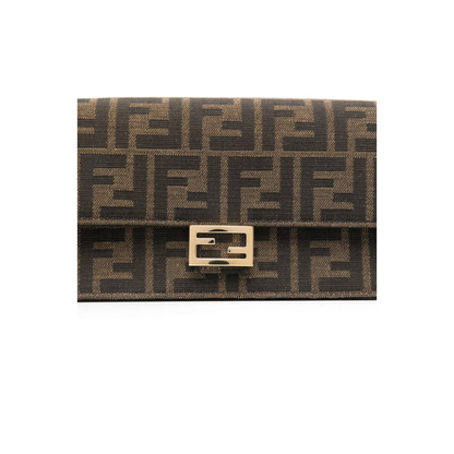 Baguette FF Jacquard Chain Wallet - Brown - Image 5