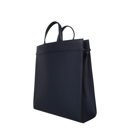Sunshine Medium Leather Tote Bags - Blue - Image 3