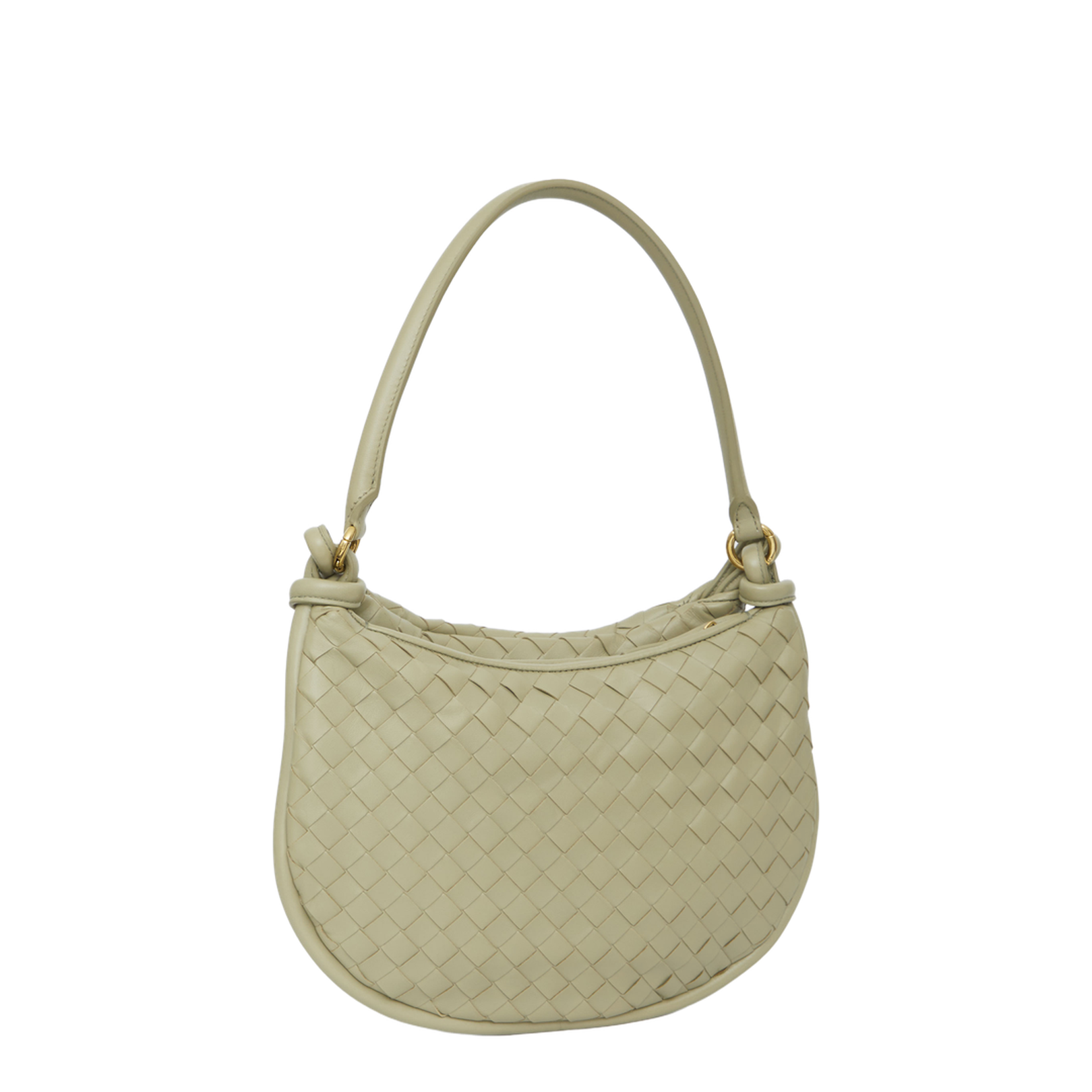 Gemeli Medium Leather Shoulder Bags - Green - Image 1