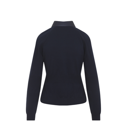 Navy Blue Knit Cardigan - Image 3