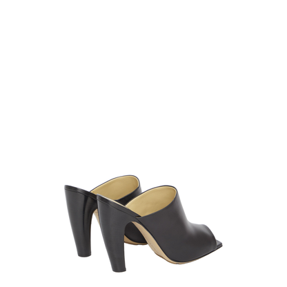 Black Nappa Leather Canalazzo Sandals - Image 5