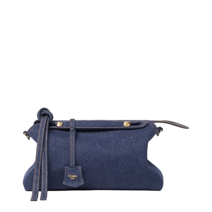 By The Way Soft Medium Cotton Boston Bag - Dark Blue - Image 1