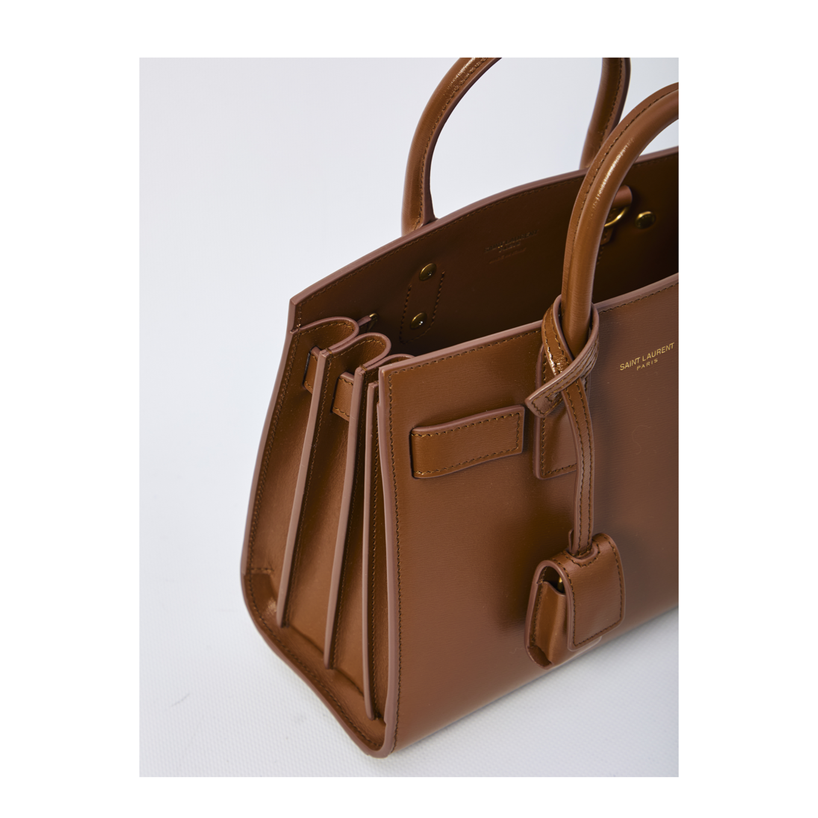 Sac de Jour Nano Leather Tote Bags - Brown - Image 4