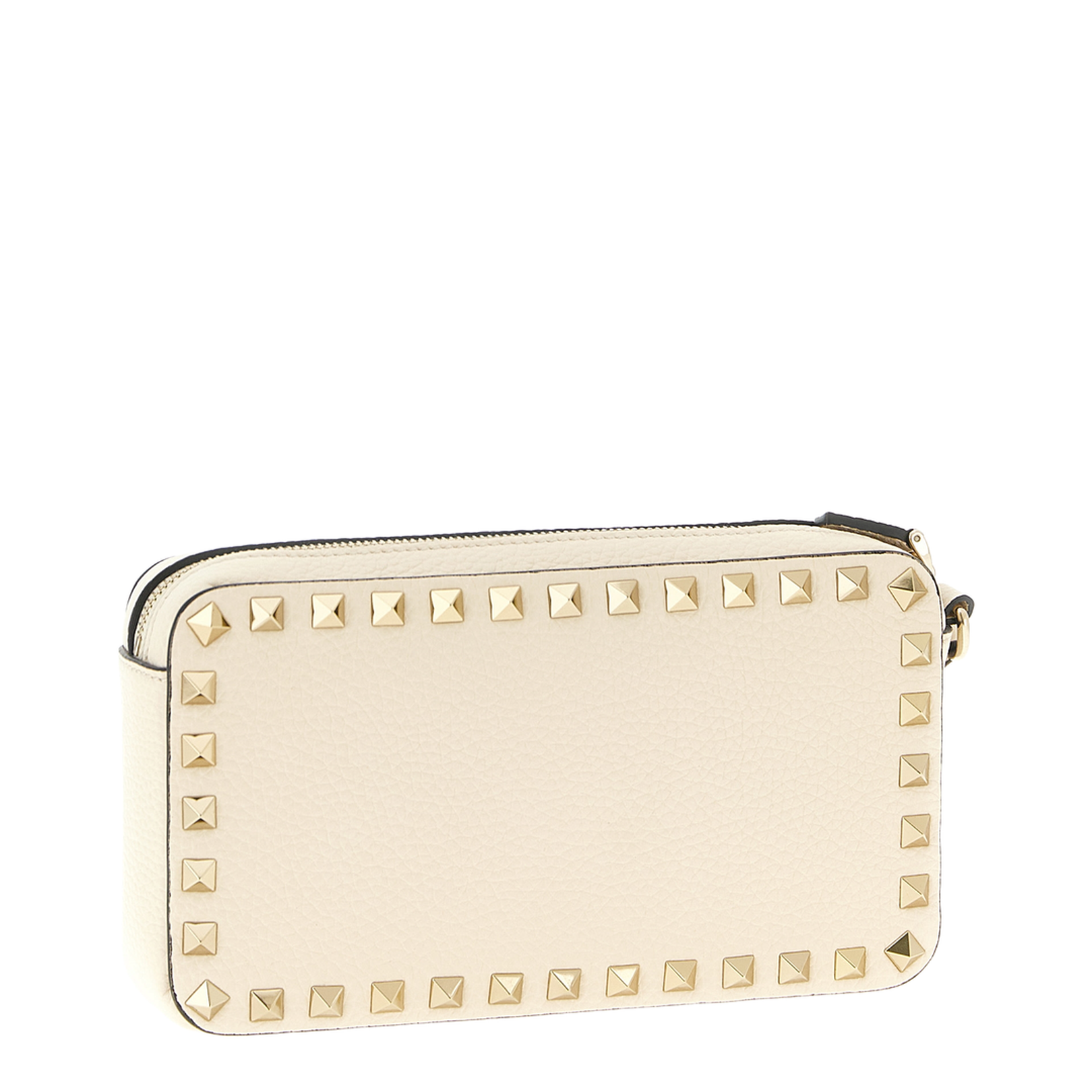 Rockstud Clutch Bag Leather White - Image 2